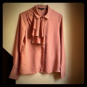 Vero Moda size small orange blouse with ruffle